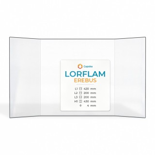 Lorflam EREBUS Glas - Prismatisches Kaminglas für Kaminofen
