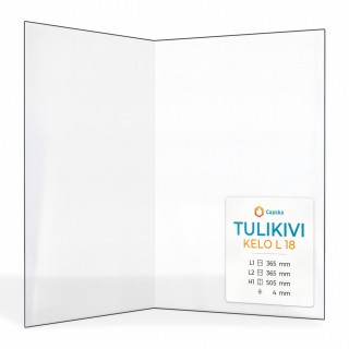 Vetro Tulikivi KELO L 18 - Vetro Piegato per stufa a legna