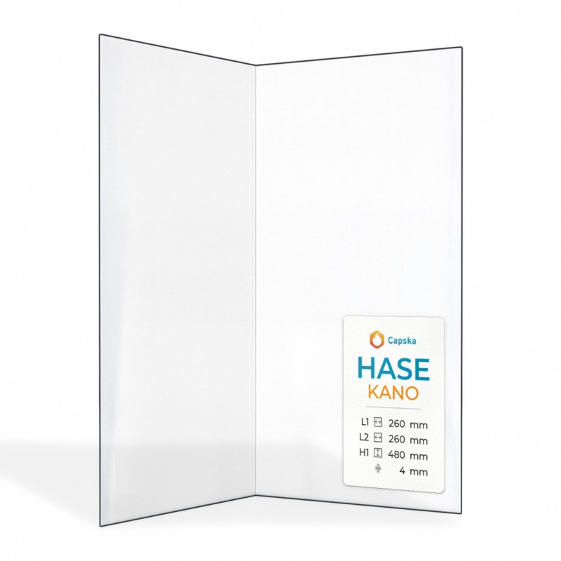 Vitre Hase KANO - Verre Pliée pour poêle à bois