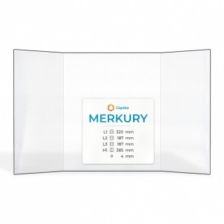 Merkury 105 Glas - Prismatisch Kaminglas für Kaminofen
