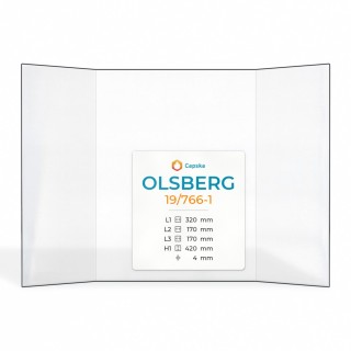 Olsberg 19/766-1 Glass Panel - Prismatic Design