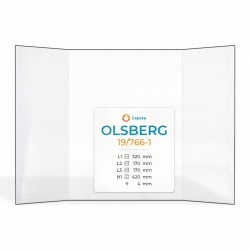 Vitre Olsberg 19/766-1 - Verre Prismatique pour poêle à bois
