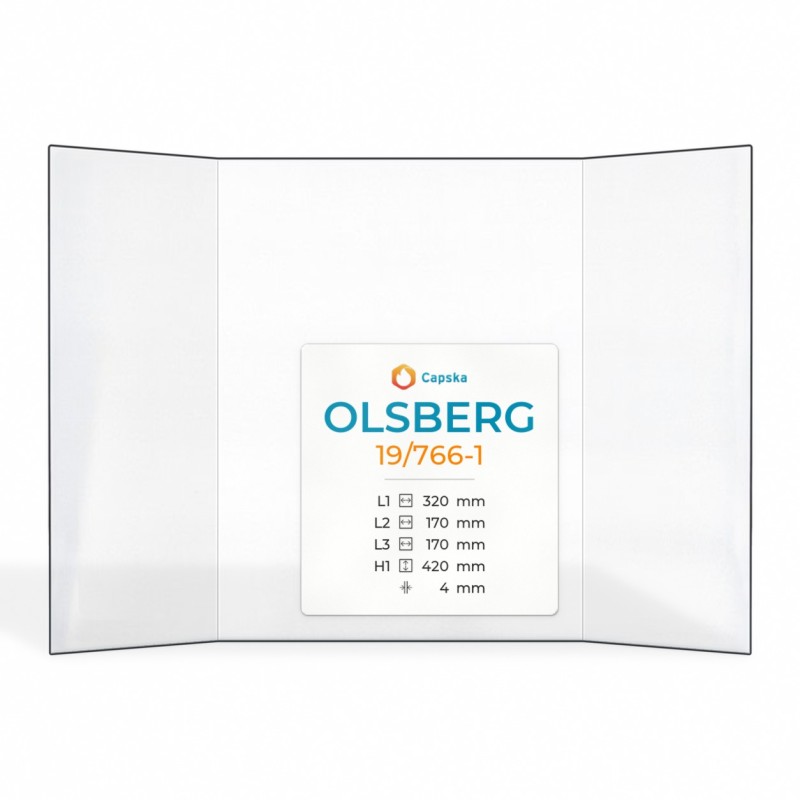 Vetro Olsberg 19/766-1 - Vetro Prismatico per stufa a legna
