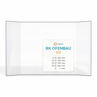 Bk Ofenbau 45327 Glas - Prismatisches Kaminglas für Kaminofen