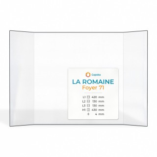 La Romaine FOYER 71 Glas - Prismatisch Kaminglas für Kaminofen