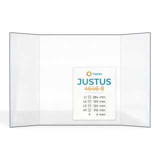 Vitre Justus 4646-8 - Verre Prismatique pour poêle à bois