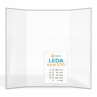 Verkauftes Leda KARAT 571D Glas für Kaminofen - Prismatisch
