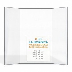 Vitre La Nordica MONOBLOCCO 600 PRISMATICO - Verre Prismatique pour insert