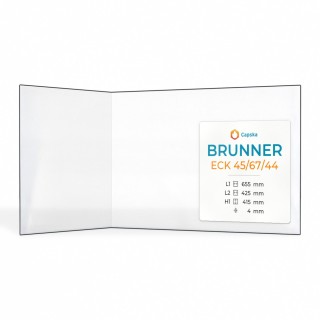 Vitre Brunner ECK 45/67/44 - Verre Pliée pour insert