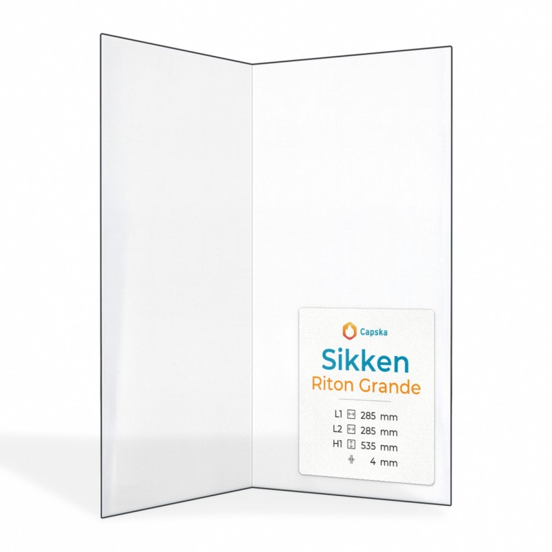 Vitre Sikken RITON GRANDE - Verre Pliée pour poêle à bois