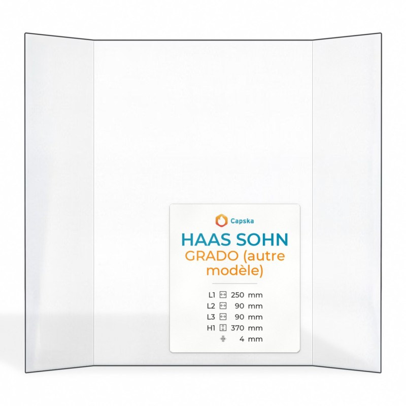 Haas Sohn GRADO - Prismatisch Kaminglas für Kaminofen