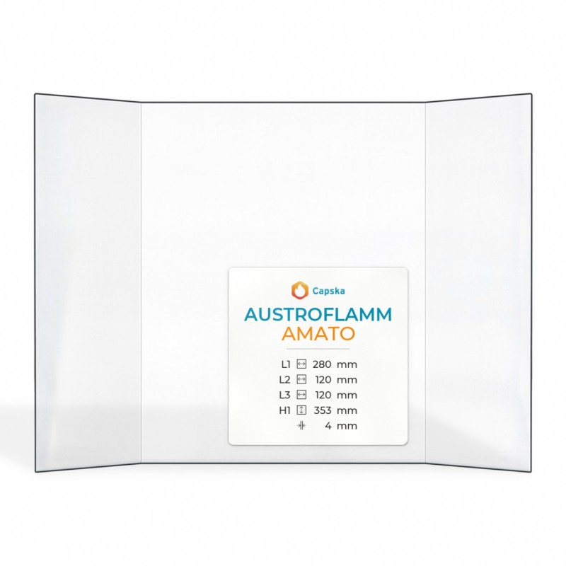 Vitre Austroflamm AMATO - Verre Prismatique pour poêle à bois