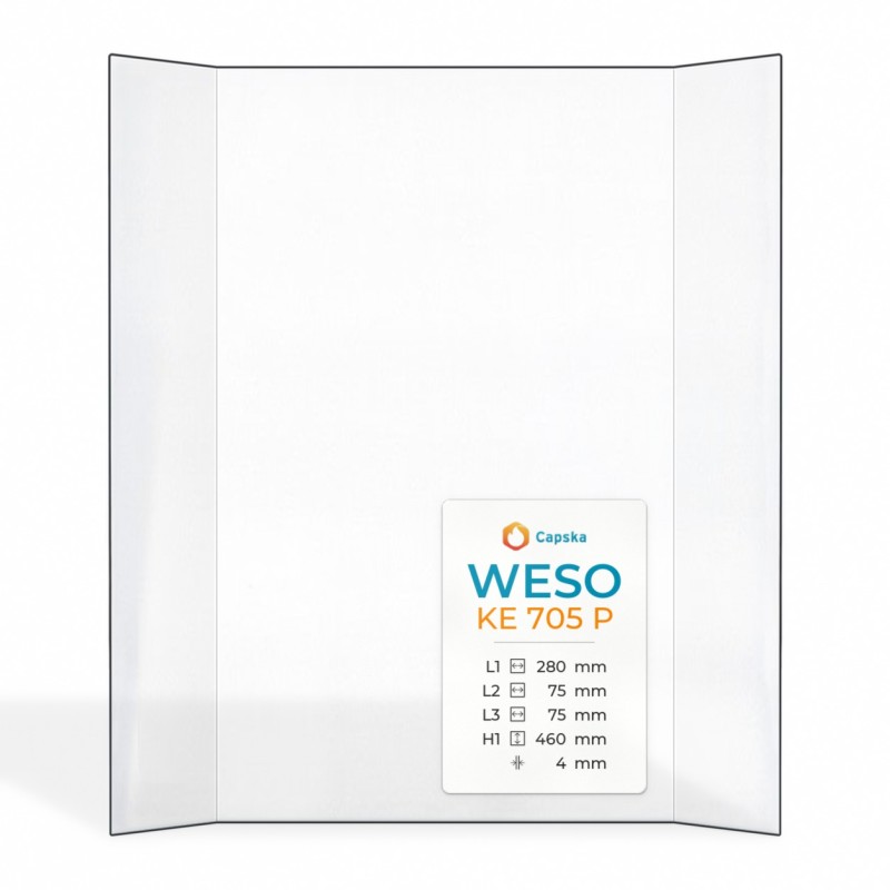Kaminglas Weso KE 705 P - Prismatisches Glas für Kaminofen