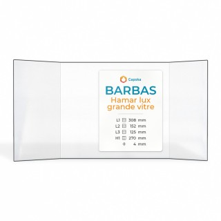 Barbas Hamar Lux Grande Vitre Glass Panel - Prismatic Design