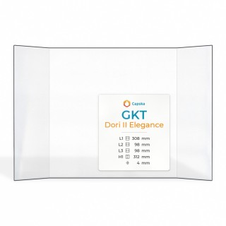 Gkt DORI II ELEGANCE Glas - Prismatisch Kaminglas für Kaminofen