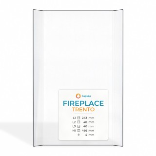Vitre Fireplace TRENTO - Verre Prismatique pour insert