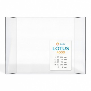 Wood Burning Stove glass for Lotus 4000 - High quality ceramic glass - Capska
