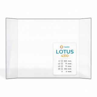 Glas für Kaminofen Lotus 4310 - Hochwertiges Keramikglas - Capska