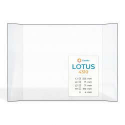 Lotus 4310 Glas - Prismatisch Kaminglas für Kaminofen