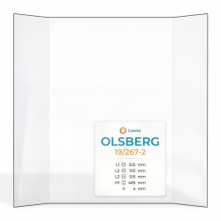 Olsberg 19/267-2 Glas - Prismatisch Kaminglas für Kaminofen