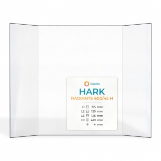 Vitre pour insert Hark RADIANTE 600/45 H - Verre prismatique - Capska