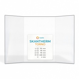 Wood Burning Stove glass for Skantherm Torno - High quality ceramic glass - Capska