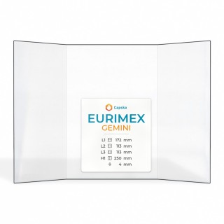 Vitre pour poêle à bois Eurimex GEMINI - Verre prismatique - Capska