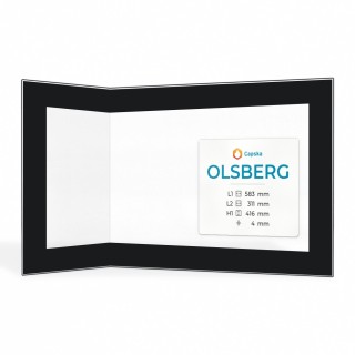 Vitre pour insert Olsberg OSORNO L - Verre pliée - Capska