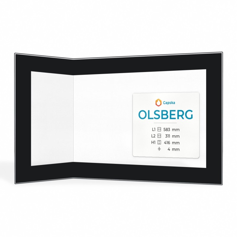 Fireplace Insert glass for Olsberg Osorno L - High quality ceramic glass - Capska
