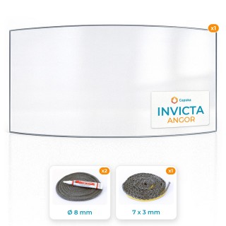 Pack Vitre Courbe + Joints pour Invicta ANGOR