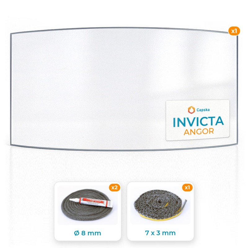 Pack Vitre Courbe + Joints pour Invicta ANGOR