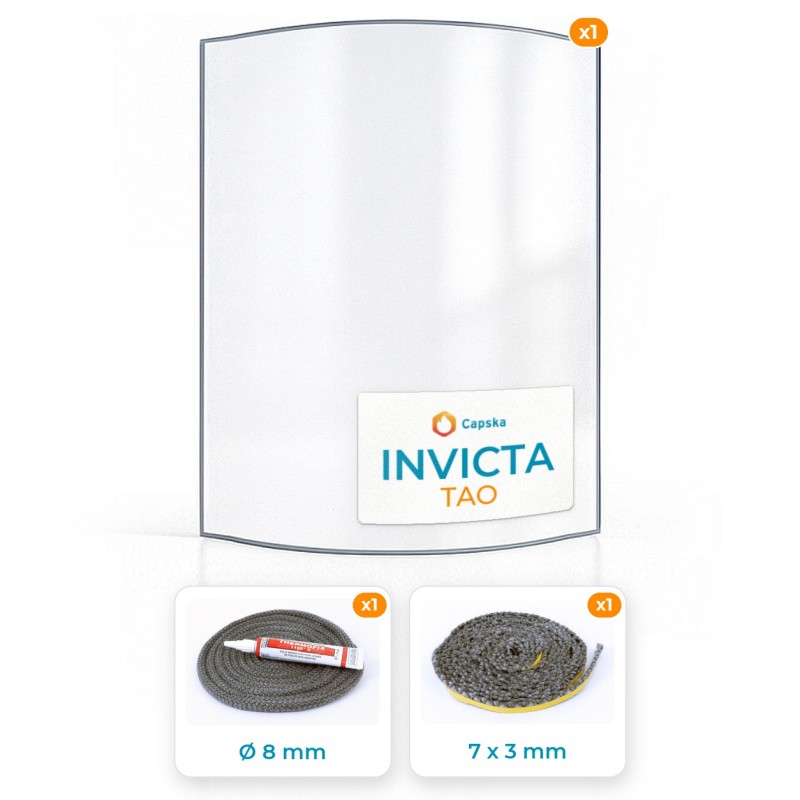 Pack Vitre Courbe + Joints pour Invicta TAO