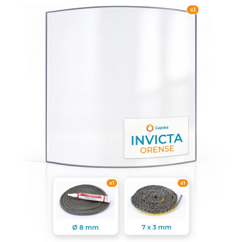 Vitre courbe Invicta ORENSE - Pack avec joints