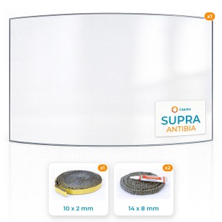 Vetro Supra ANTIBIA con guarnizione - Resistente fino a 800°C