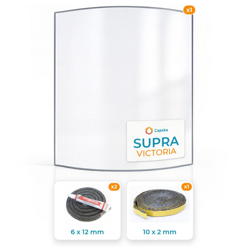 Vitre courbe Supra - Pack vitre + joints