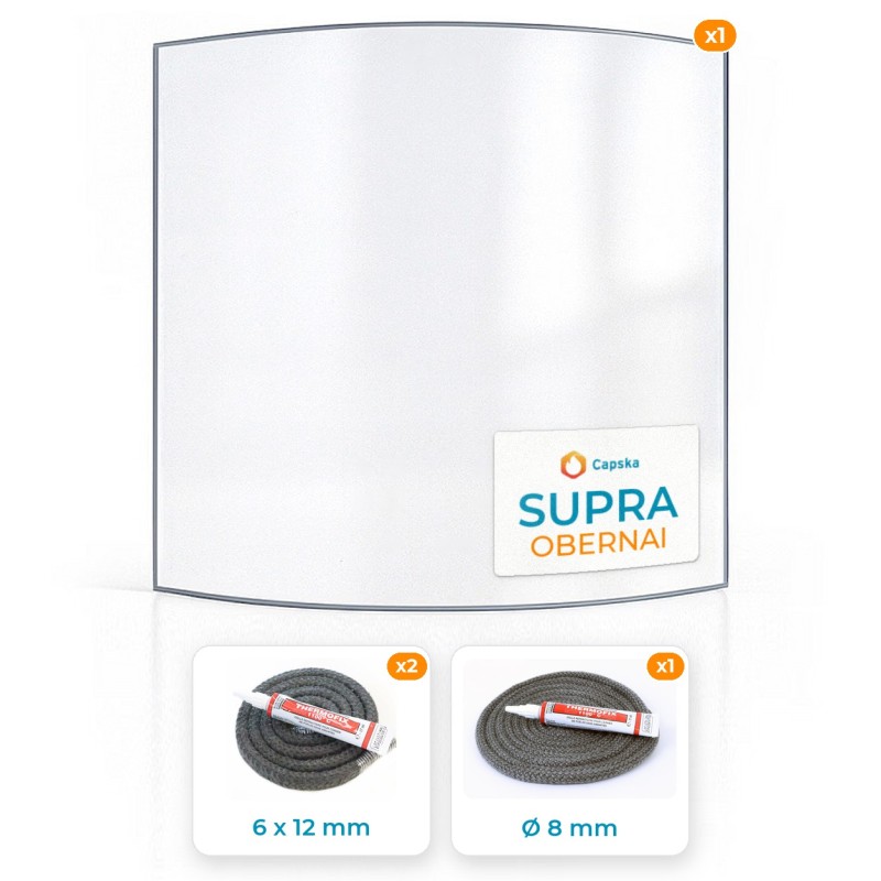 Vetro Supra OBERNAI 342x350 mm + Guarnizione - Capska