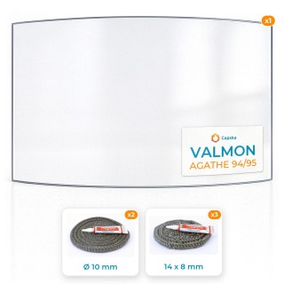Vitre courbe Valmon AGATHE 94/95 - Pack Vitre Courbe + Joints