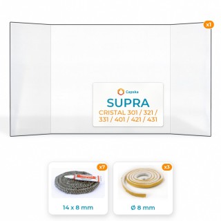 Glas und Dichtung für SUPRA CRISTAL 301/321/331/401/421/431