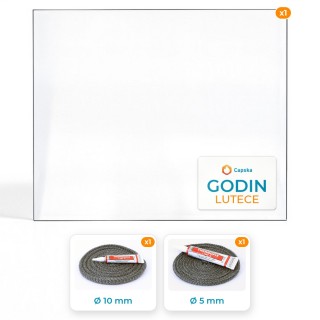 Verre et joint pour poêle GODIN LUTECE