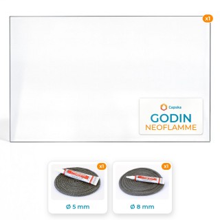 GODIN NEOFLAMME - Paket Glas + Dichtung