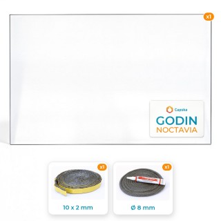 Vitre rectangle Godin NOCTAVIA - Pack vitre et joints