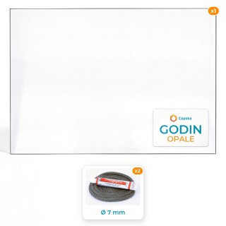 GODIN OPALE - Paket Glas + Dichtung für Kamine
