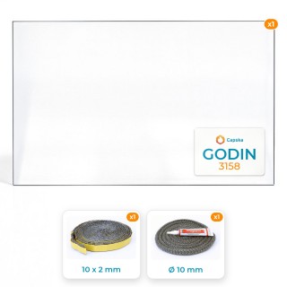 Godin 3158 - Pack Vitre Rectangle + Joints