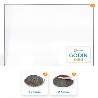Vetro Godin 845 2 - Resistente a 800°C
