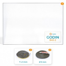 Godin 845-2 - Pack Vitre Rectangle + Joints