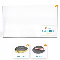 Vetro laterale per stufa Godin Defi