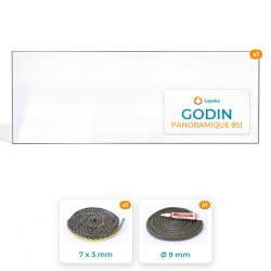 GODIN PANORAMIQUE 851 - Paket : Glas + Dichtung