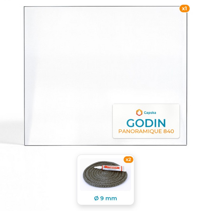 GODIN PANORAMIQUE 840 - Paket: Glas + Dichtung