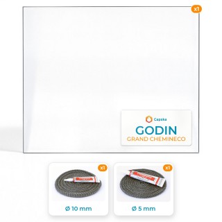 Vetro Godin GRAND CHEMINECO - Resistente fino a 800°C