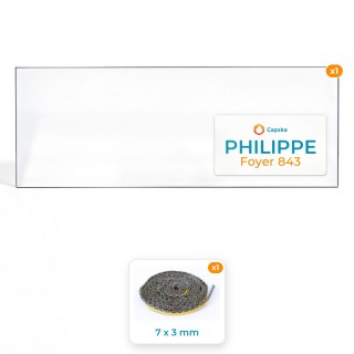 Vitre latérale Philippe FOYER 843 - Pack Vitre Rectangle + Joints